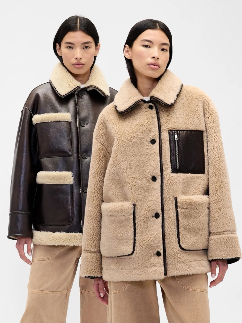 Sandy Liang x GAP Sherpa Reversible Jacket
